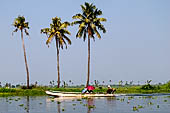 Kerala backwaters, travelling the neighborhood by public ferry service from  Alleppey to Kumbakonam. 